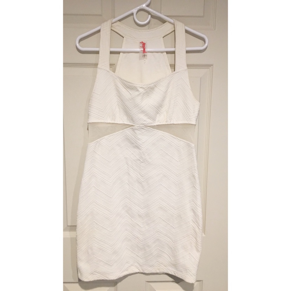 *WORN ONCE* Free People White Mesh Bodycon Dress